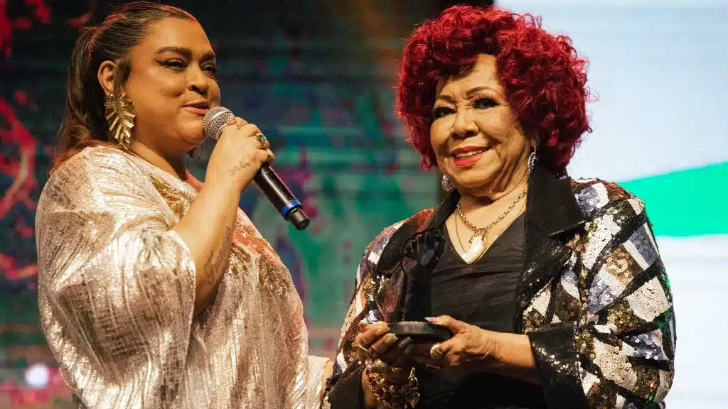 Preta Gil e Alcione no Prêmio Potências (Foto: Click na Favela @projetoclicknafavela)