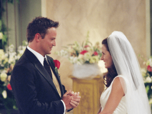 Coutney Cox e Matthew Perry viveram casal em Friends (Foto: Reprodução)