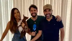 Alexandre Suita com o casal Deia Cypri e Edson (Foto: Divulgação)