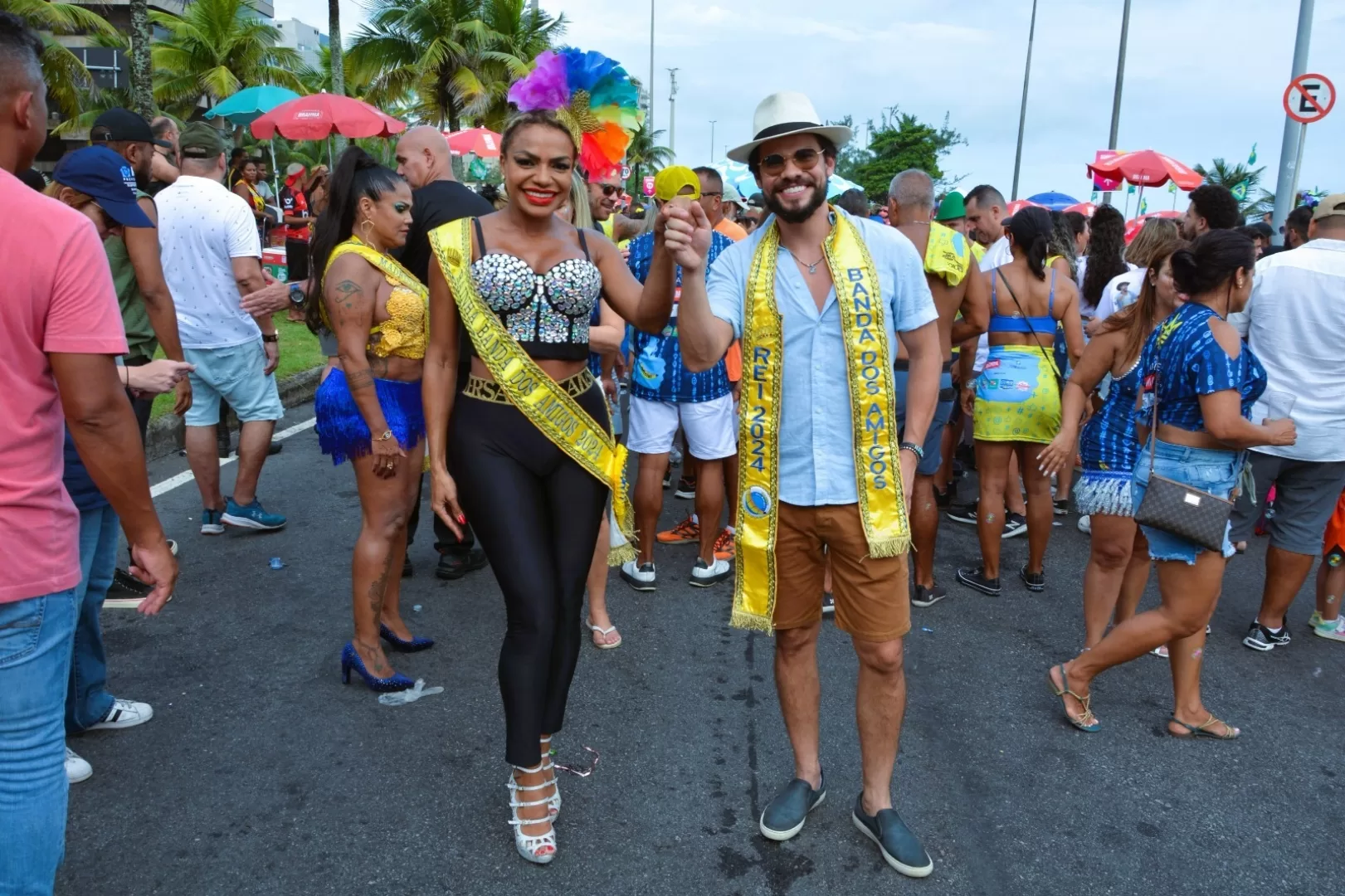 Alexandre Suita e Quitéria Chagas no pré-carnaval (Foto: Divulgação)
