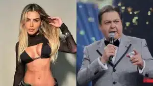 Erika Schneider e Faustão (Foto: Instagram/ Globo/Victor Pollak)