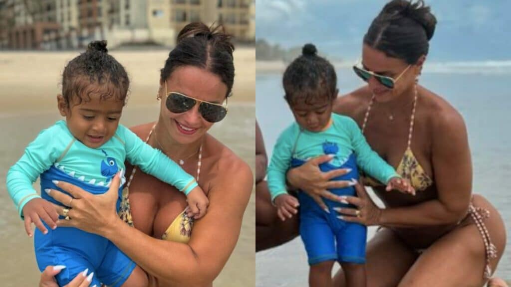 Viviane Araújo com o filho (Foto: Instagram/ araujovivianne)