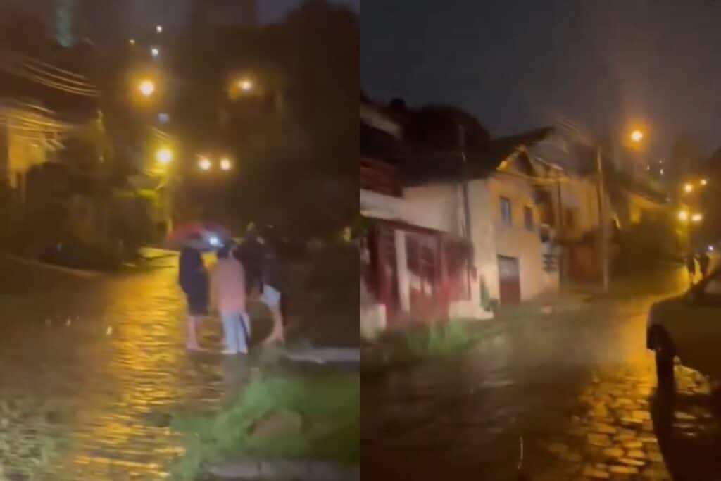 Região em Caxias do Sul (Foto: Reprodução do vídeo)