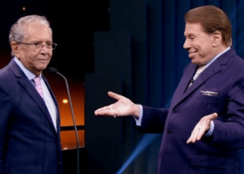 Carlos Alberto de Nóbrega e Silvio Santos (imagem: YouTube)