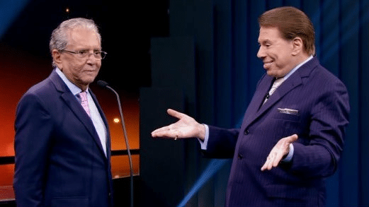 Carlos Alberto de Nóbrega e Silvio Santos (imagem: YouTube)