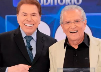 Silvio Santos e Carlos Alberto (Foto Reprodução SBT)