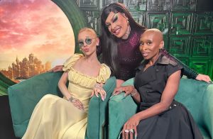 Gloria Groove com Ariana Grande e Cynthia Erivo (Foto: Divulgação)