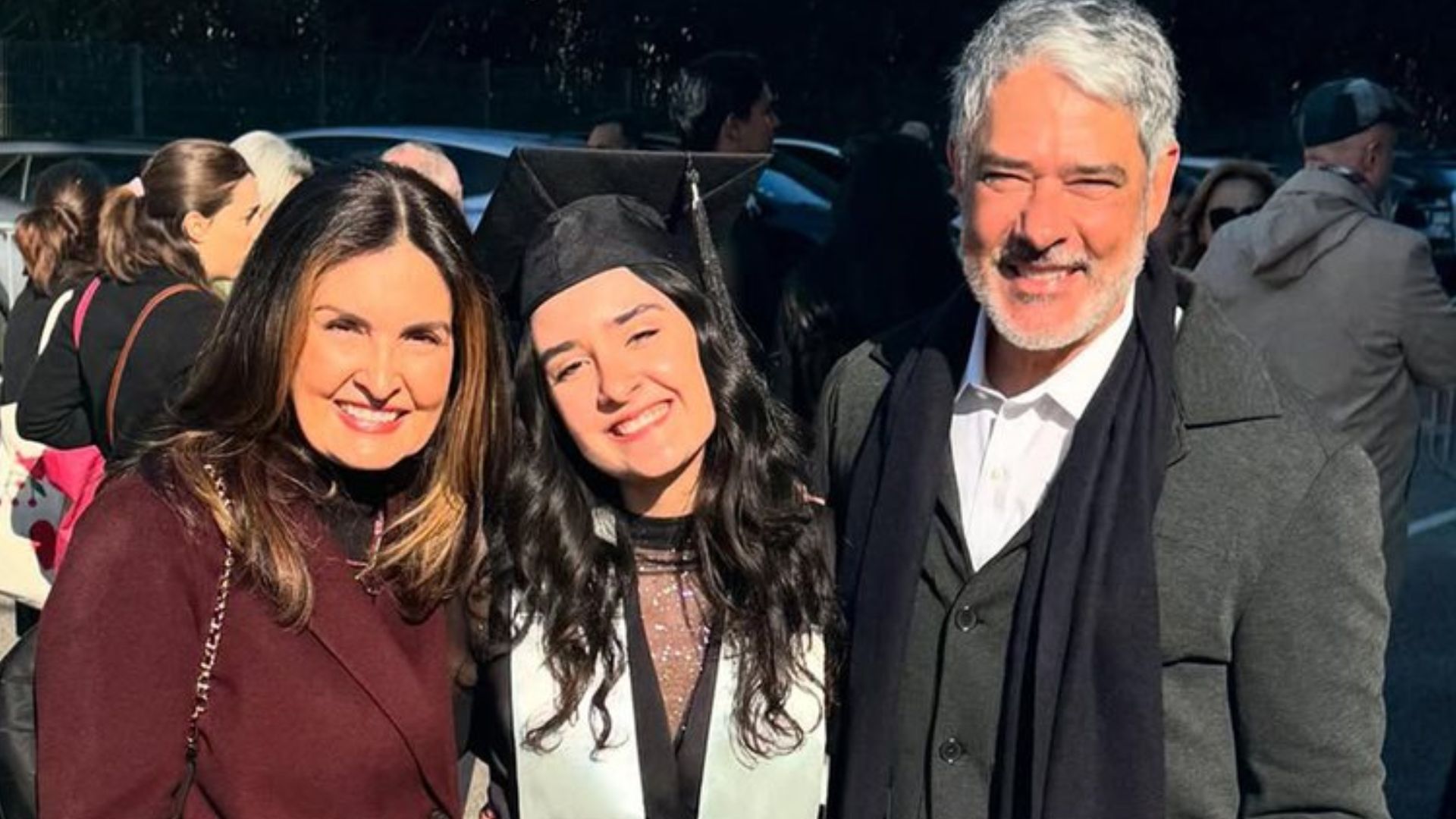 Fátima Bernardes, William Bonner e filha (Foto Reprodução Redes Sociais)