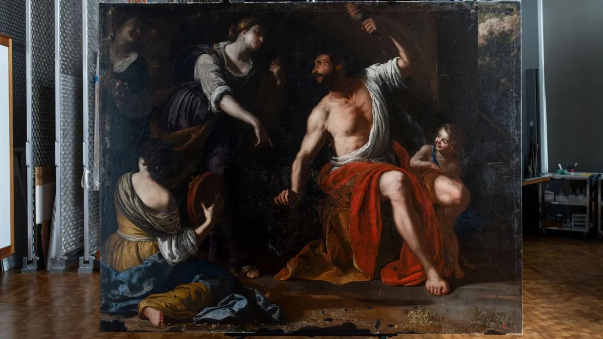 Hércules e Ônfale (foto de Cassia Davis e J Paul Getty Trust)