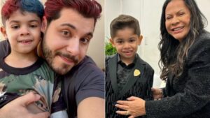 Leo Mendonça, Murilo Huff e Dona Ruth (Foto: Instagram)