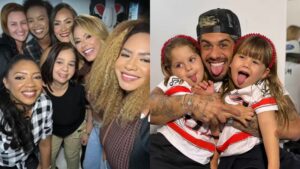 Poliana Rocha, babás, Zé Felipe, Maria Alice e Maria Flor (Foto: Instagram)