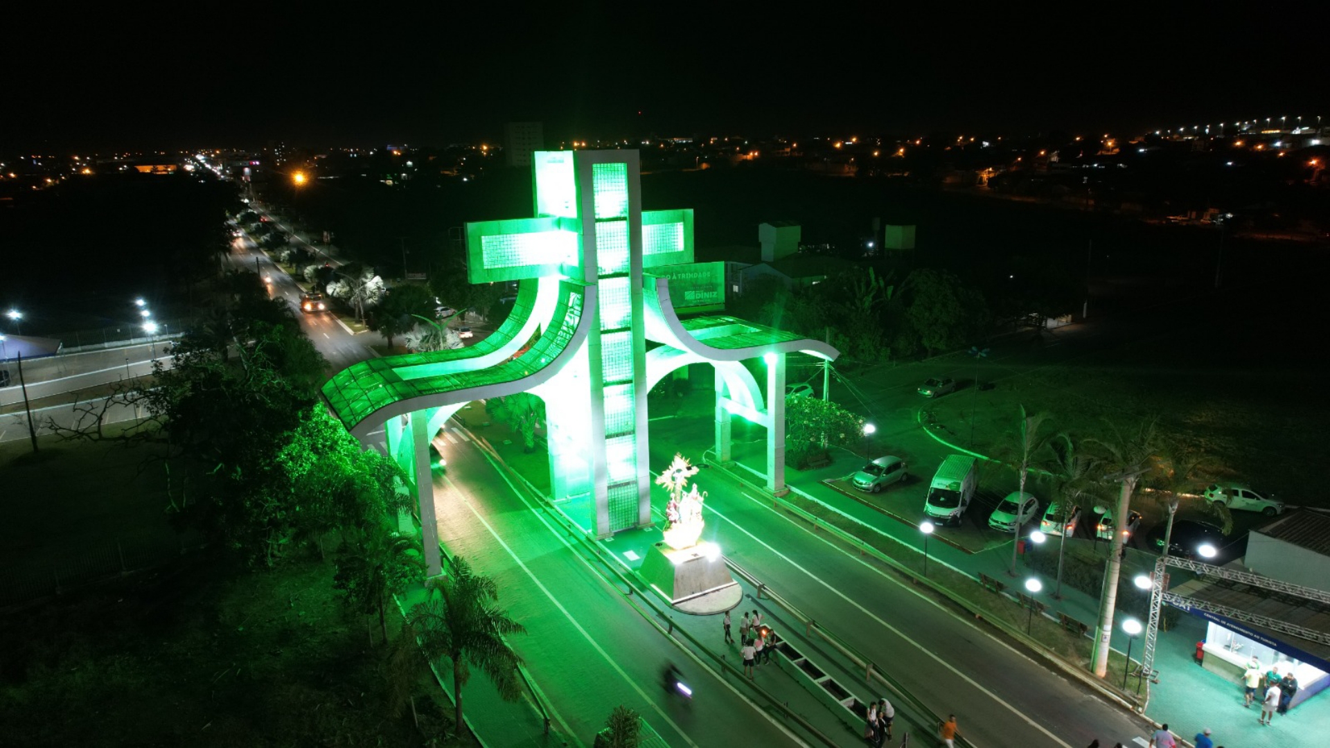 Portal da cidade de Trindade, em Goiás (Foto: Reprodução)