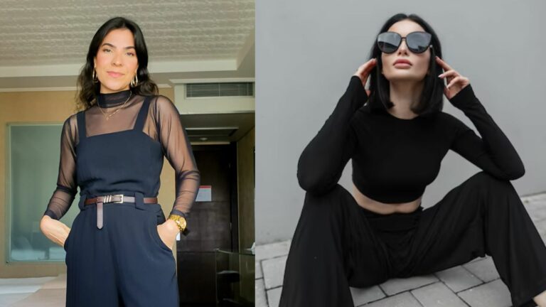 Looks com segunda pele (Foto: Pinterest e Freepik)