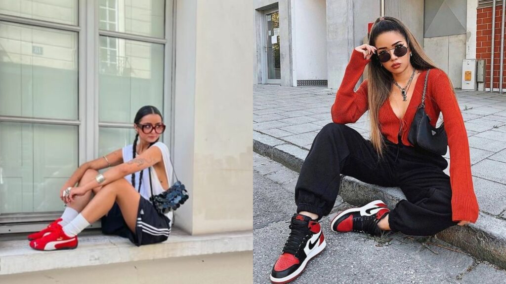 Look com tênis vermelho (Foto: Redes Sociais/Pinterest)