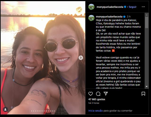 Monyque Isabella e Jessica Kalossi (Foto: Instagram)
