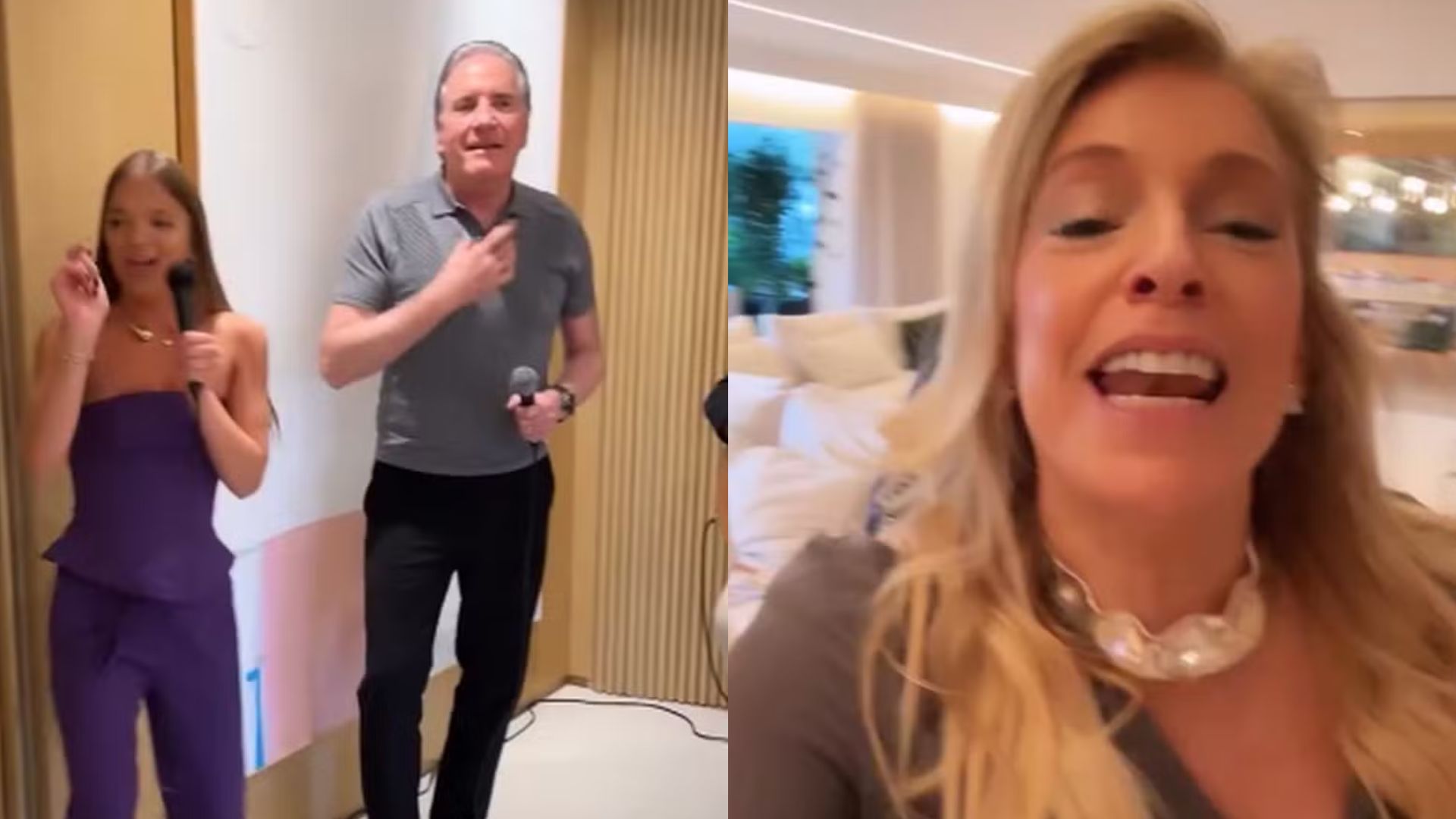 Rafaella Justus, Roberto Justus e Sacha Chryzman (Foto: Instagram)