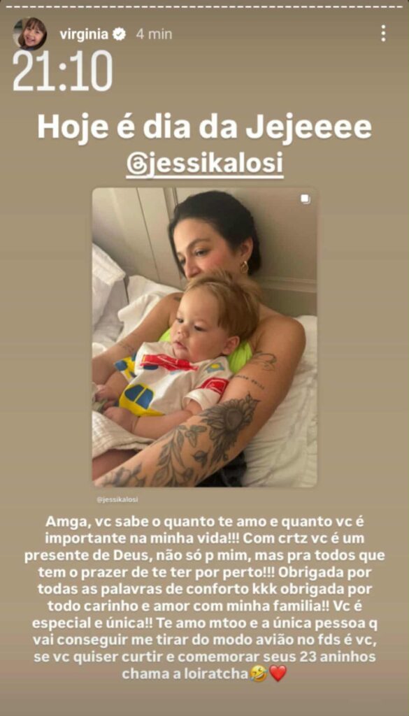 Story de Virginia (Foto: Instagram)