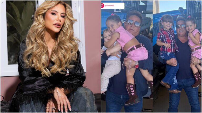 Poliana, Leonardo e netas ( Foto: Instagram)