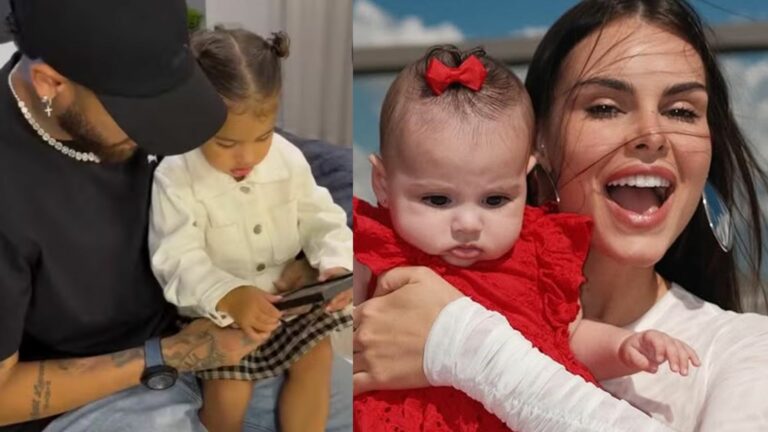 Neymar, Mavie, Helena e Amanda Kimberlly (Foto: Instagram)