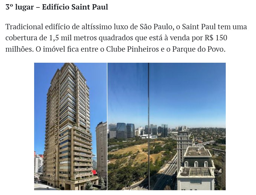 Dados da cobertura de Faustão (Foto: Instagram)