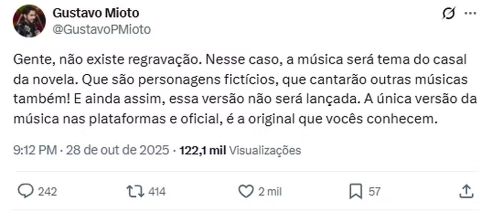 Gustavo Mioto (Foto: Instagram)