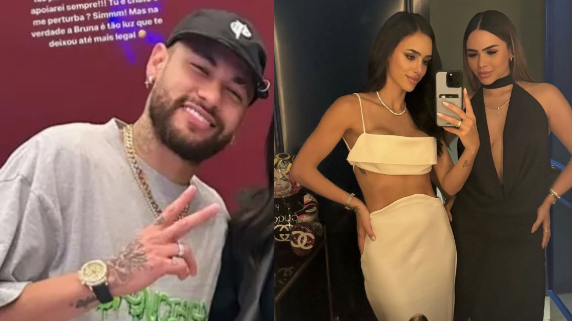 Neymar, Bruna Biancardi e Gabily (Foto: Instagram)