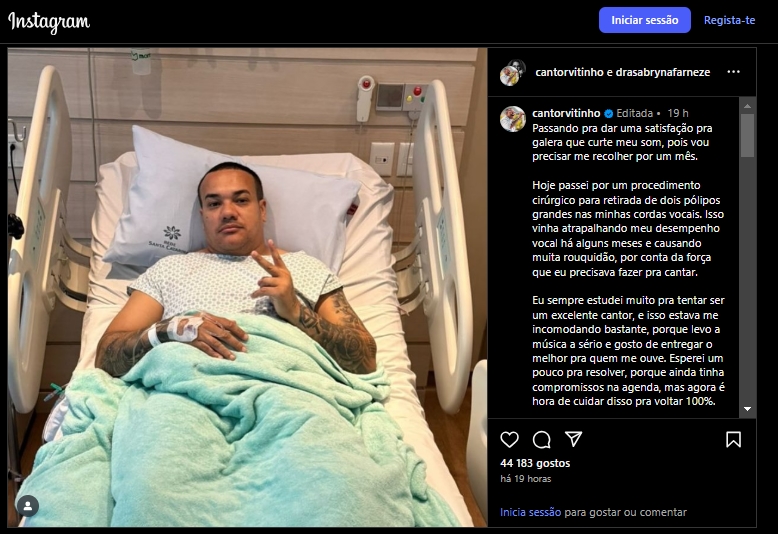 Cantor Vitinho (Foto: Instagram)