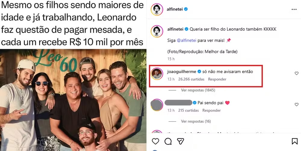 João Guilherme (Foto: Instagram)