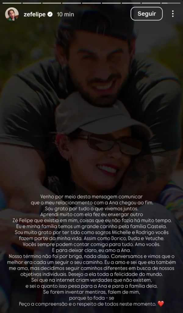 Cantor anunciou no Instagram