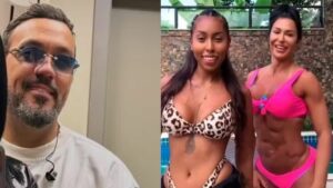 Belo, Gracyanne e irmã (Foto: Instagram)