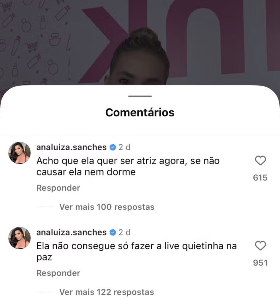 Comentários (Foto: Instagram)