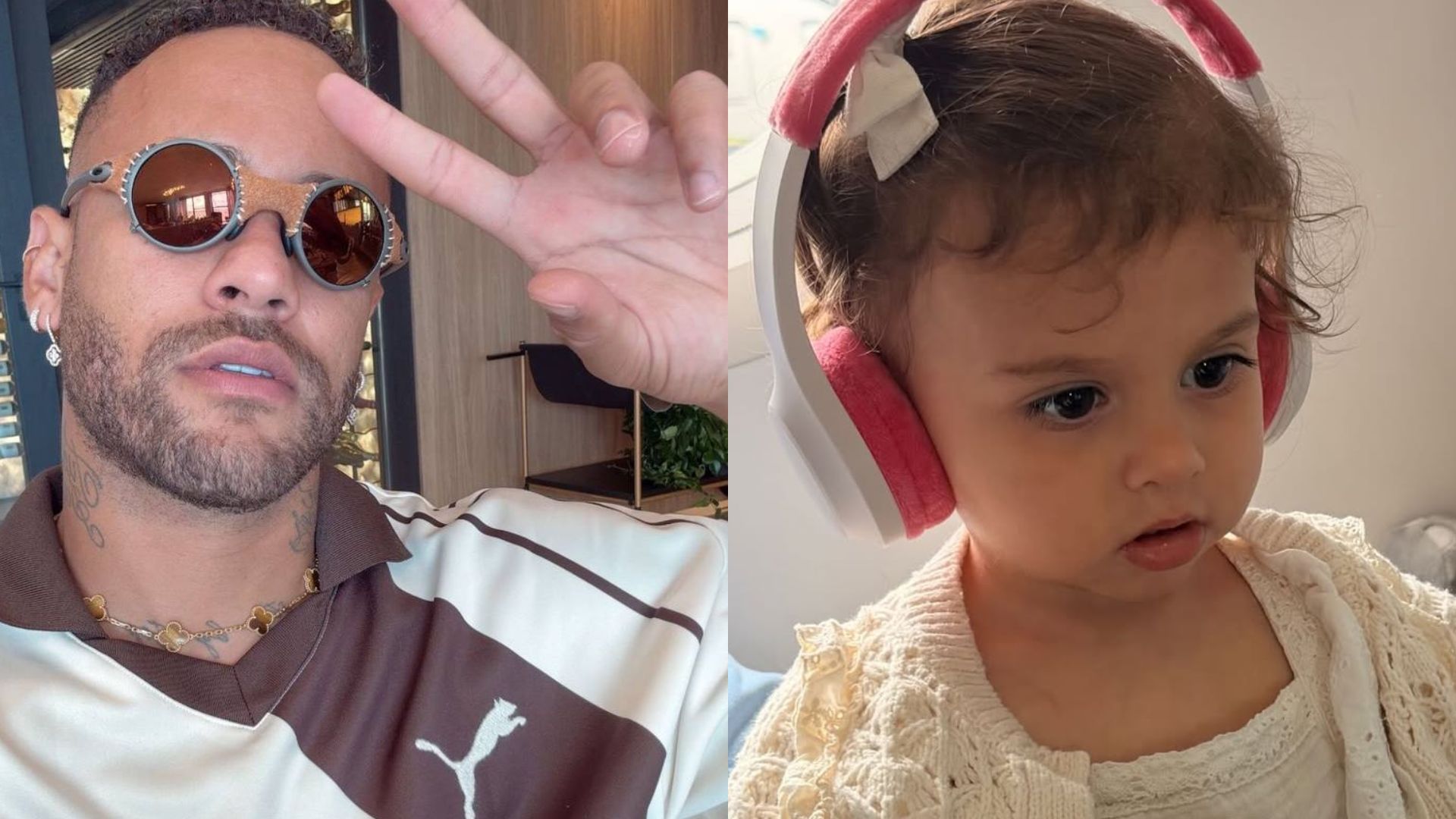 Neymar e filha (Foto: Instagram)