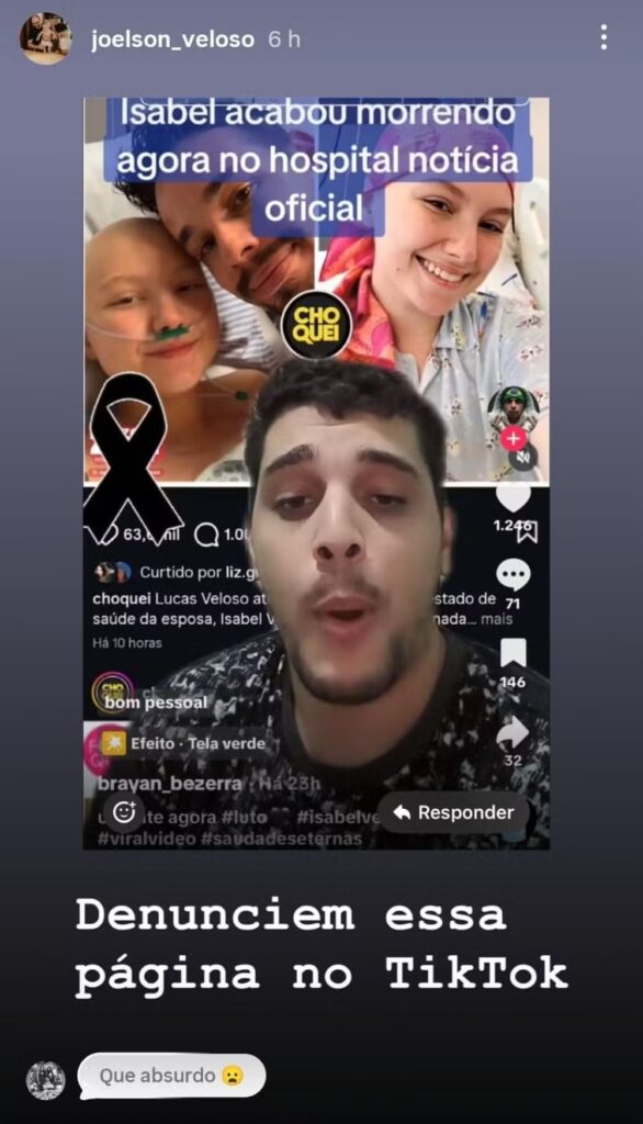 Pai de Isabel Veloso (Foto: Instagram)