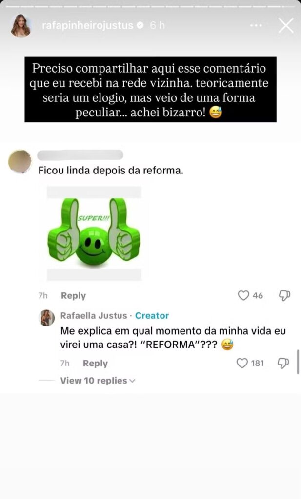 Comentário (Foto: Instagram)