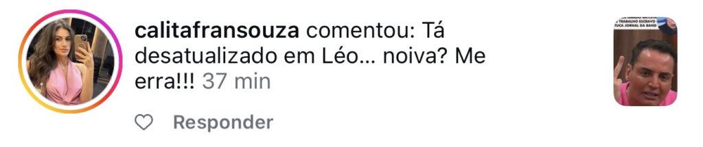 Post de Calita no Feed TV (Foto: Instagram)