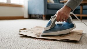 Como remover cera com ferro de passar (Foto: IA)