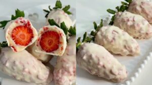 Morango cravejado (Foto: @shirleym_doceria)