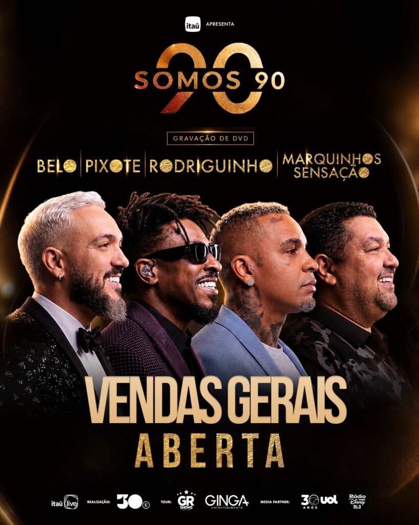 Belo, Pixote, Rodriguinho e Marquinhos Sensação (Foto: Somos 90)
