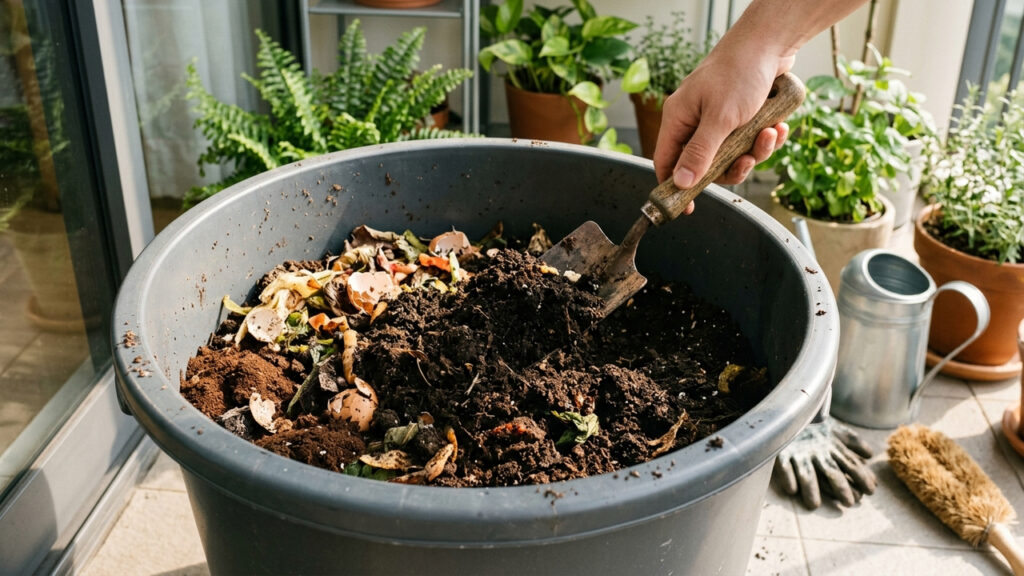 Método caseiro para transformar restos de alimentos em adubo orgânico (Foto: IA)