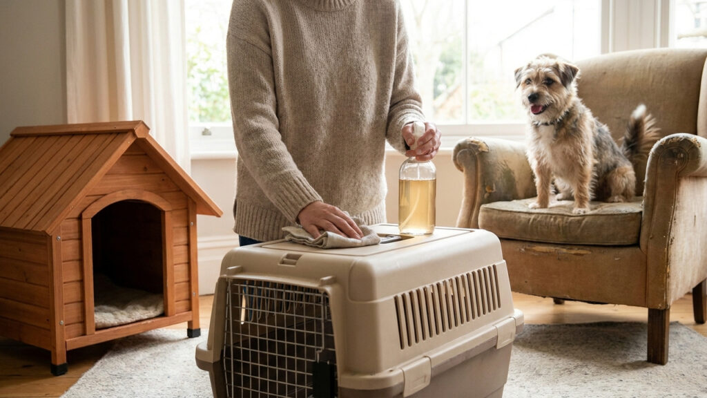 Dica para desinfetar a casinha do pet (Foto: IA)