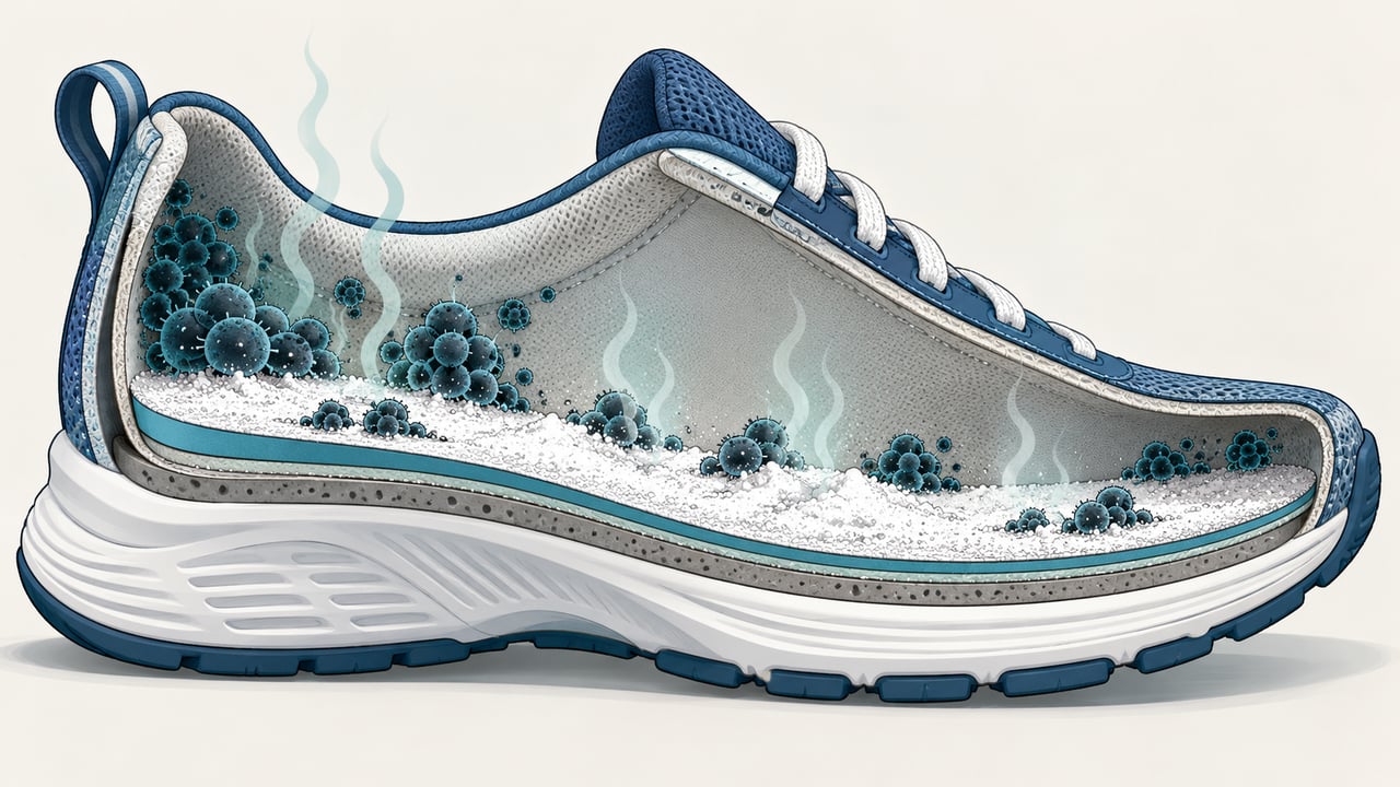 Truque com bicarbonato promete eliminar o chulé dos sapatos (Foto: IA)