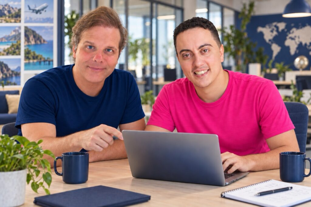 Patrick Tytgadt e Leonardo Crispim (Foto: Caio Mazaroppi)